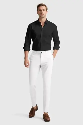 GINGTTO Mens Dress Pants Slim Fit Stretch Chino Pants for Men - 3