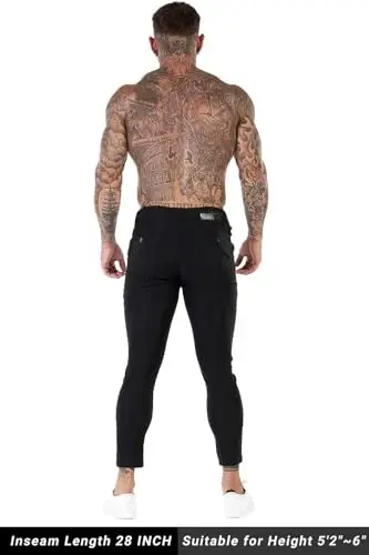 GINGTTO Erkek Pantolon Slim Fit Chino Pantolon Erkekler için Resmi - 7