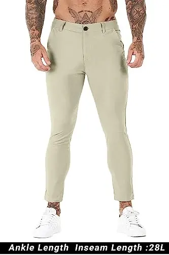 GINGTTO Mens Dress Pants Slim Fit Chino Pants for Men Formal - GINGTTO (1)