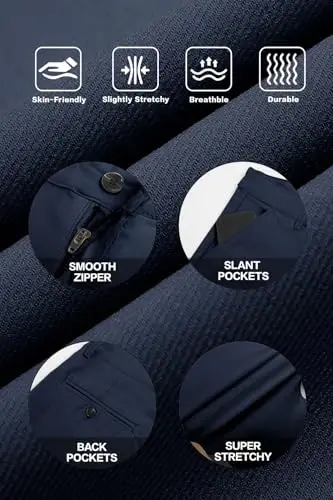 GINGTTO Mens Dress Pants Slim Fit Chino Pants for Men Formal - 6