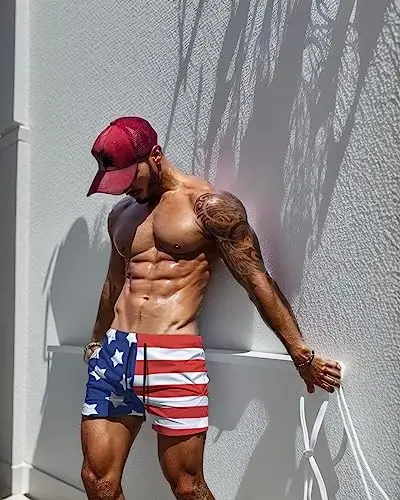 GINGTTO Men's Beach Shorts Bathing Suits with Mesh Lining - GINGTTO (1)