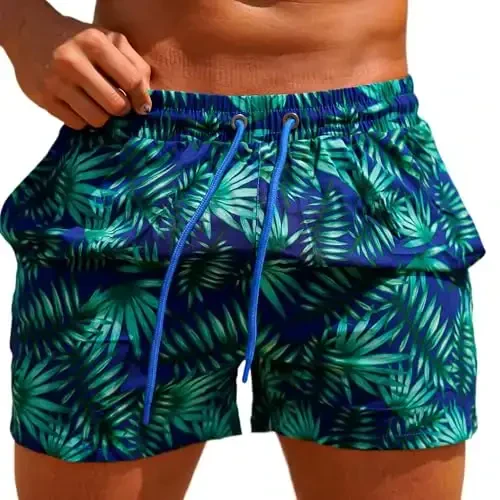 GINGTTO Men's Beach Shorts Bathing Suits with Mesh Lining 