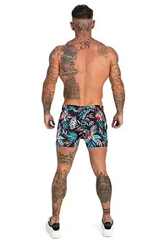 GINGTTO Men's Beach Shorts Bathing Suits with Mesh Lining - 7