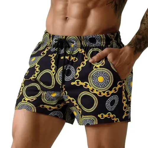 GINGTTO Men's Beach Shorts Bathing Suits with Mesh Lining - 2