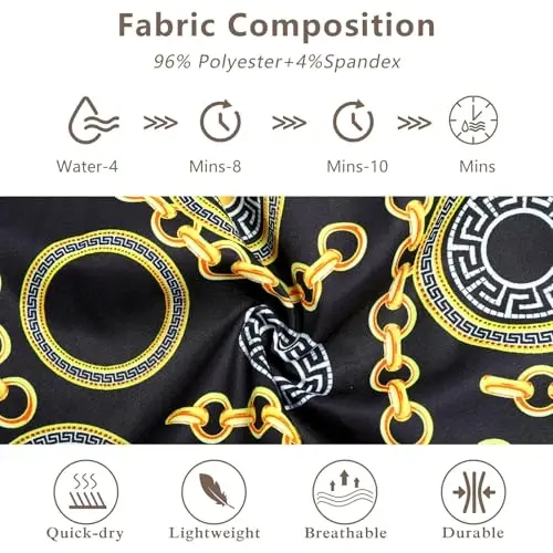 GINGTTO Men's Beach Shorts Bathing Suits with Mesh Lining - 4