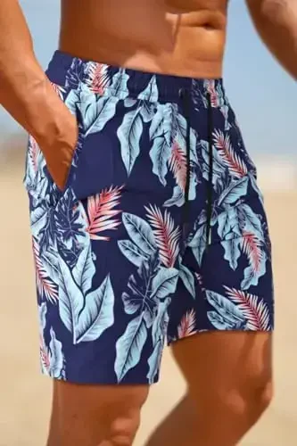 GINGTTO Men's Beach Shorts Bathing Suits with Mesh Lining - GINGTTO (1)