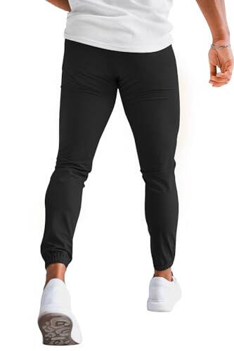 GINGTTO Men's 4-Way Stretch Skinny Golf Joggers - 28