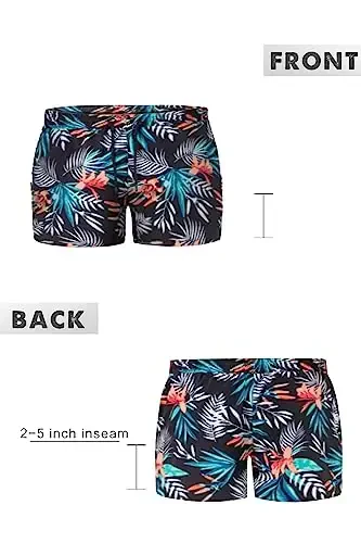 GINGTTO Men's Beach Shorts Bathing Suits with Mesh Lining - 5