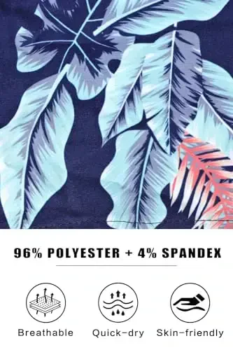 GINGTTO Men's Beach Shorts Bathing Suits with Mesh Lining - 5