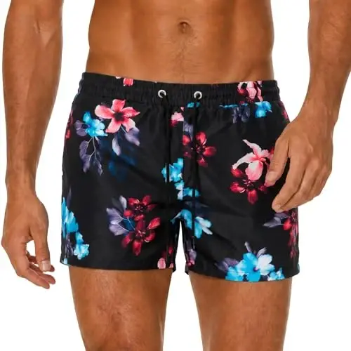 GINGTTO Men's Beach Shorts Bathing Suits with Mesh Lining - 1