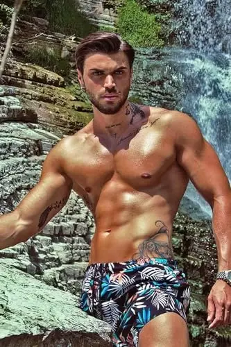 GINGTTO Men's Beach Shorts Bathing Suits with Mesh Lining - 4