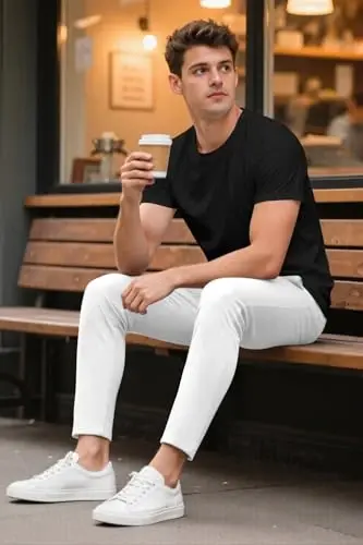GINGTTO Mens Chinos Pants Slim Fit Stretch Ankle Length Dress | 28 Inch, Chino Twill, Comfortable, Zip Fly, Perfect for Casual, Weddings, Business and Weekends Alike - 5