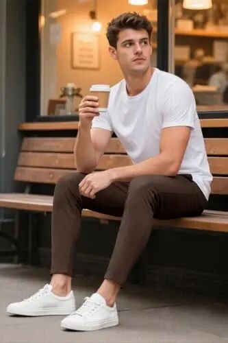 GINGTTO Mens Chinos Pants Slim Fit Stretch Ankle Length Dress | 28 Inch, Chino Twill, Comfortable, Zip Fly, Perfect for Casual, Weddings, Business and Weekends Alike - 4