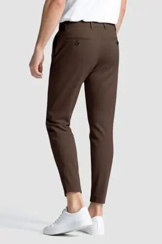 GINGTTO Mens Chinos Pants Slim Fit Stretch Ankle Length Dress | 28 Inch, Chino Twill, Comfortable, Zip Fly, Perfect for Casual, Weddings, Business and Weekends Alike - GINGTTO (1)