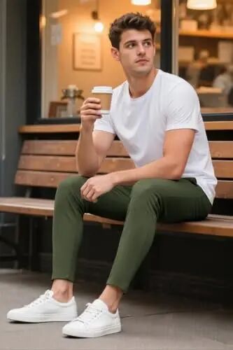 GINGTTO Mens Chinos Pants Slim Fit Stretch Ankle Length Dress | 28 Inch, Chino Twill, Comfortable, Zip Fly, Perfect for Casual, Weddings, Business and Weekends Alike - 4
