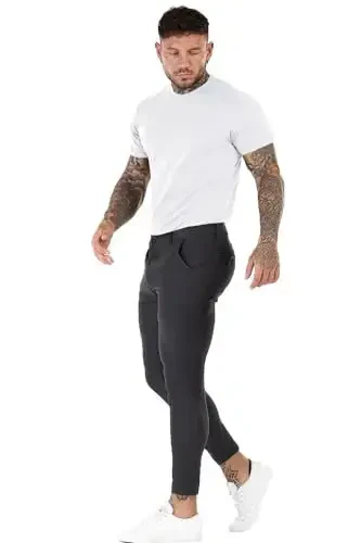 GINGTTO Mens Dress Pants Slim Fit Chino Pants for Men Formal - 4
