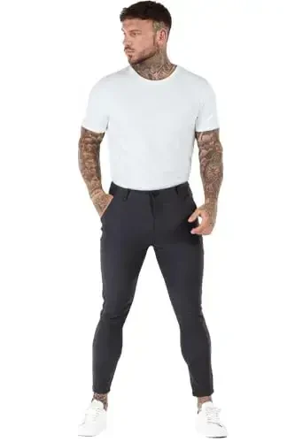 GINGTTO Mens Dress Pants Slim Fit Chino Pants for Men Formal - 5