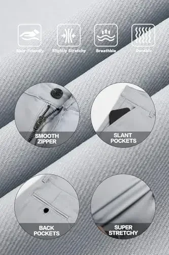 GINGTTO Mens Dress Pants Slim Fit Chino Pants for Men Formal - 6