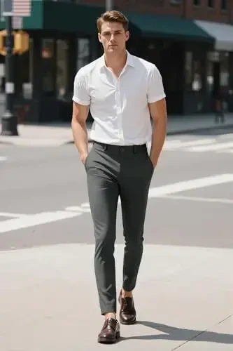 GINGTTO Mens Dress Pants Slim Fit Stretch Chino Pants for Men - 4