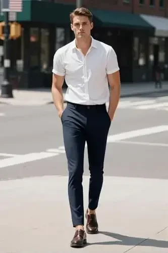 GINGTTO Mens Dress Pants Slim Fit Stretch Chino Pants for Men - 4