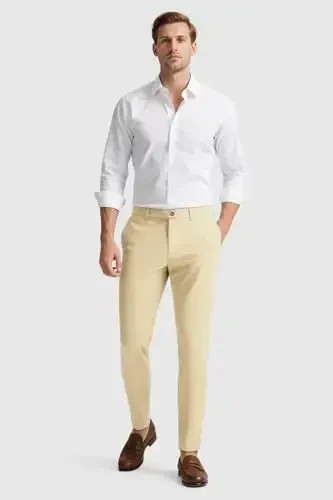 GINGTTO Mens Dress Pants Slim Fit Stretch Chino Pants for Men - 3