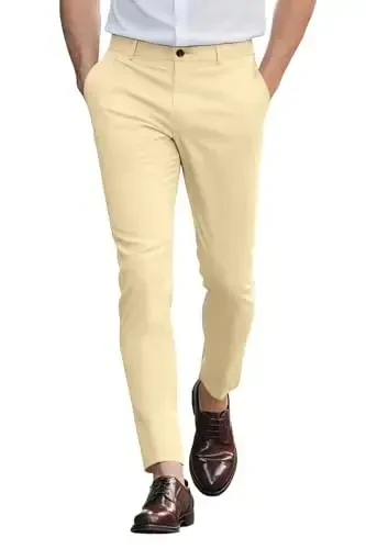 GINGTTO Mens Dress Pants Slim Fit Stretch Chino Pants for Men - MODAZONE