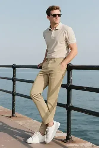 GINGTTO Mens Dress Pants Slim Fit Stretch Chino Pants for Men - 4