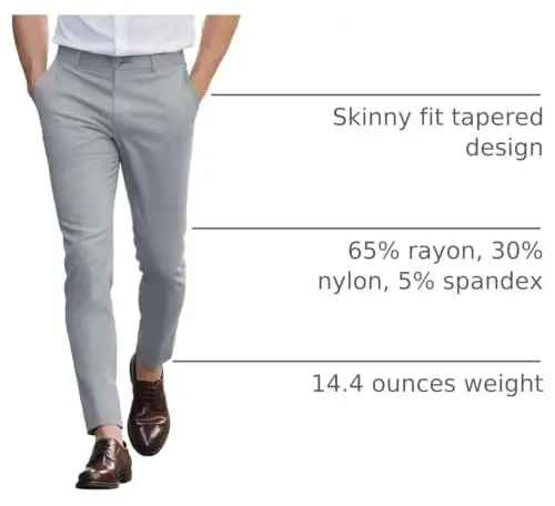 GINGTTO Mens Dress Pants Slim Fit Stretch Chino Pants for Men 