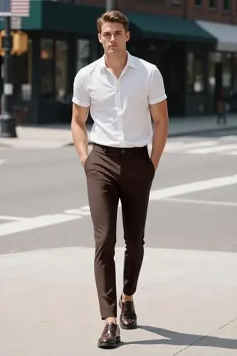 GINGTTO Mens Dress Pants Slim Fit Stretch Chino Pants for Men - 3