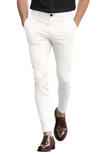 GINGTTO Mens Dress Pants Slim Fit Stretch Chino Pants for Men 