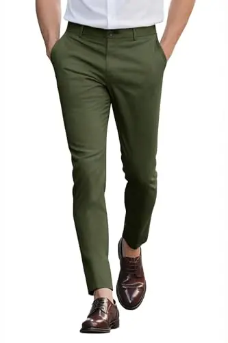 GINGTTO Mens Dress Pants Slim Fit Stretch Chino Pants for Men 