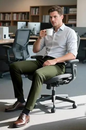 GINGTTO Mens Dress Pants Slim Fit Stretch Chino Pants for Men - 5