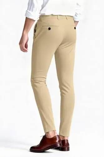 GINGTTO Mens Dress Pants Slim Fit Stretch Chino Pants for Men - 2