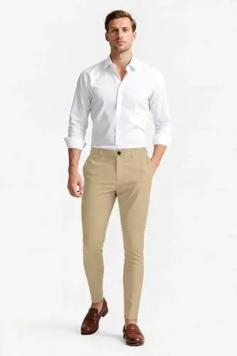 GINGTTO Mens Dress Pants Slim Fit Stretch Chino Pants for Men - 3