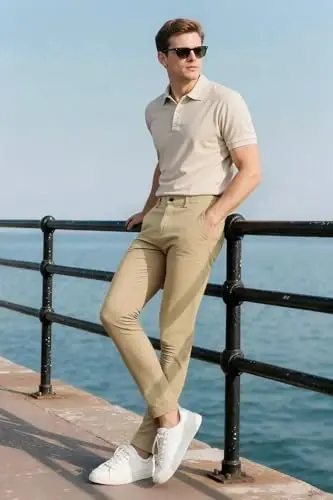 GINGTTO Mens Dress Pants Slim Fit Stretch Chino Pants for Men - 5