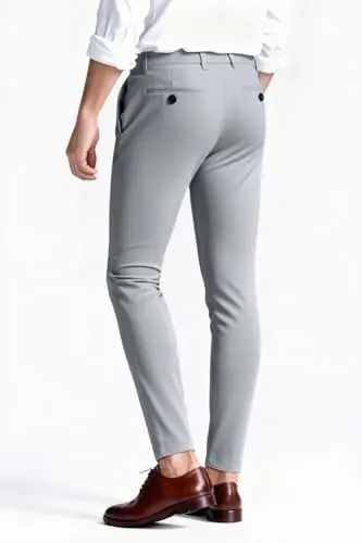 GINGTTO Mens Dress Pants Slim Fit Stretch Chino Pants for Men - 2