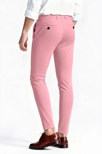 GINGTTO Mens Dress Pants Slim Fit Stretch Flat Front Chino | Super Stretchy,Wrinkle Resistant,Suitable for Business,Weddings,Golf,Dates and Casual - GINGTTO (1)