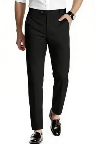 GINGTTO Mens Dress Pants Slim Fit Stretch Formal Pants for Men - 6