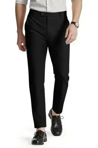 GINGTTO Mens Dress Pants Slim Fit Stretch Formal Pants for Men - 2