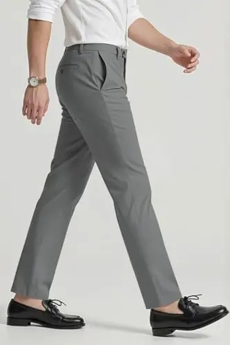 GINGTTO Mens Dress Pants Slim Fit Stretch Formal Pants for Men - 2