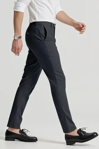 GINGTTO Mens Dress Pants Slim Fit Stretch Skinny Slacks Tapered Leg | 28in,30in,32in, Ankle length, Business, Stretch, Formal - GINGTTO (1)