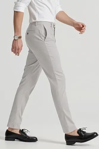 GINGTTO Mens Dress Pants Slim Fit Stretch Skinny Slacks Tapered Leg | 28in,30in,32in, Ankle length, Business, Stretch, Formal - GINGTTO (1)