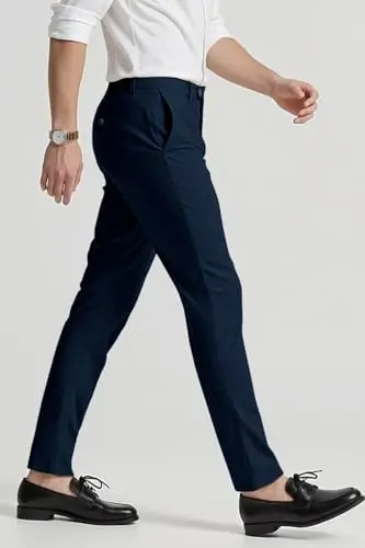 GINGTTO Mens Dress Pants Slim Fit Stretch Skinny Slacks Tapered Leg | 28in,30in,32in, Ankle length, Business, Stretch, Formal - GINGTTO (1)
