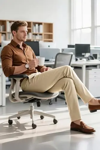 GINGTTO Mens Dress Pants Stretch Slim Fit Tapered Leg | Flat front slacks,Business casual trousers for men. - 3