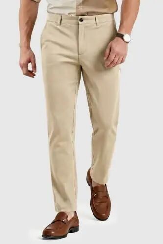 GINGTTO Mens Dress Pants Stretch Slim Fit Tapered Leg | Flat front slacks,Business casual trousers for men. - GINGTTO (1)