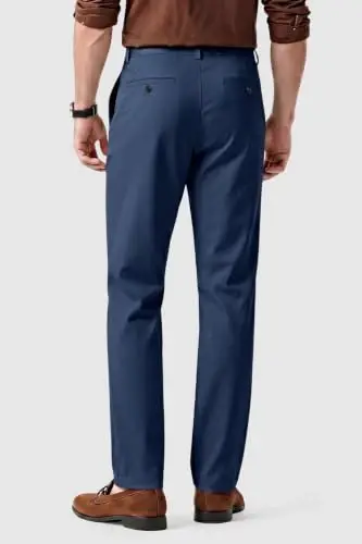 GINGTTO Mens Dress Pants Stretch Slim Fit Tapered Leg | Flat front slacks,Business casual trousers for men. - 5