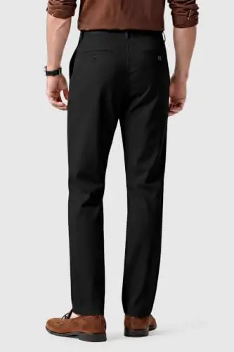 GINGTTO Mens Dress Pants Stretch Slim Fit Tapered Leg | Flat front slacks,Business casual trousers for men. - 5