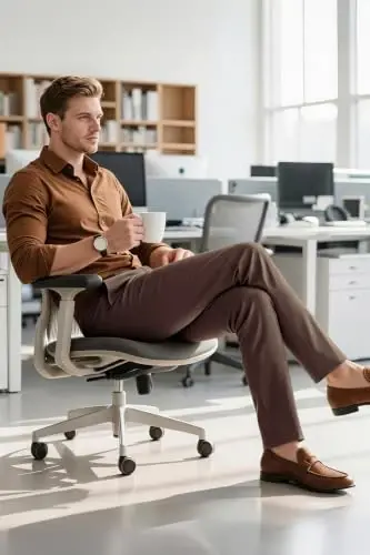 GINGTTO Mens Dress Pants Stretch Slim Fit Tapered Leg | Flat front slacks,Business casual trousers for men. - 3
