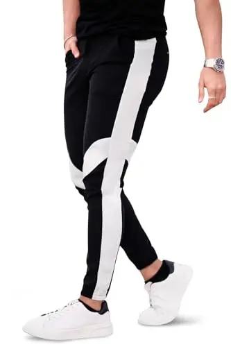 GINGTTO Mens Golf Pants Joggers Slim Fit Tapered Stretch Black 28in Inseam | Lightweight, 4 way Stretch, Athletic fit, Stretch waist, Zipper pockets, Versatile for golf, dress and casual occasions. - 5