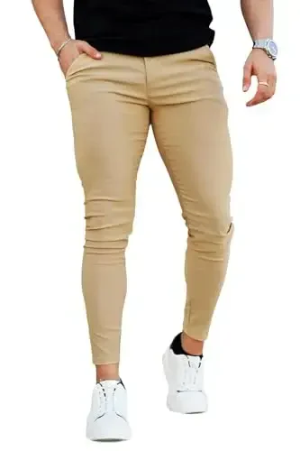 GINGTTO Мужские Брюки Slim Fit Chino Формальные 